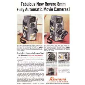 Print Ad 1958 Revere 8mm Movie Camera Revere Books