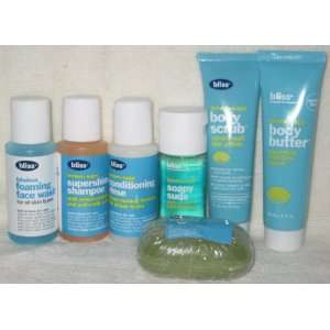  Bliss Lemon and Sage Bath and Body Set of Seven (7) Items 