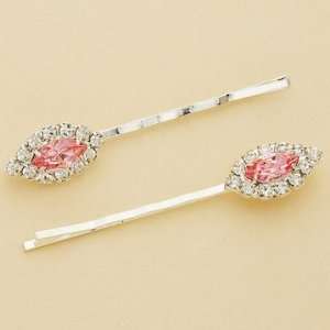  Marquise Crystal Silver Bobby Pins: Beauty