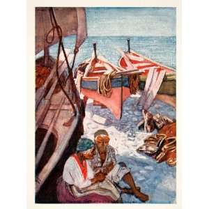   Peasant Boat Oar Mediterranean   Original Color Print