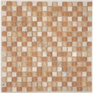 Atenas 5/8 x 5/8 Cream/Beige Crystile Solids Frosted Glass and Stone 