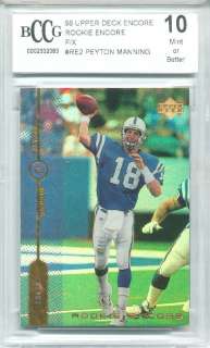 You are bidding on a 1998 Upper Deck Encore F/X Peyton Manning Rookie 