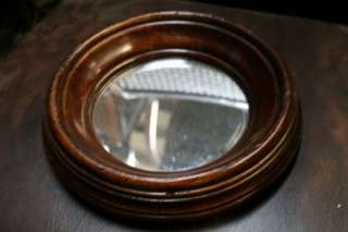 Victorian mahogany round mirror,turn of the century.  