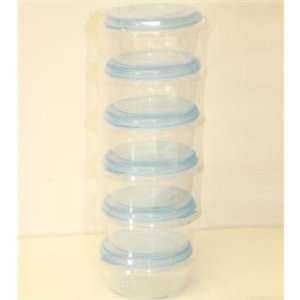  6 Pack Round Storage Container Set Case Pack 48: Home 