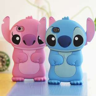 Blue 86Hero Disney 3D Stitch Movable Ear Flip Hard Case Cover for 