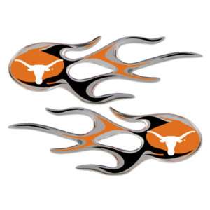 Texas Longhorns Football Micro Flames Auto Decal Emblem  