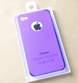 Purple Transparent Clear CASE COVER FOR IPHONE 4   4G  