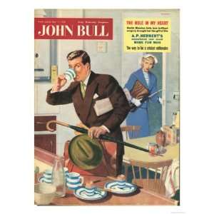 John Bull, Tea Commuters Breakfast Magazine, UK, 1950 Premium Poster 