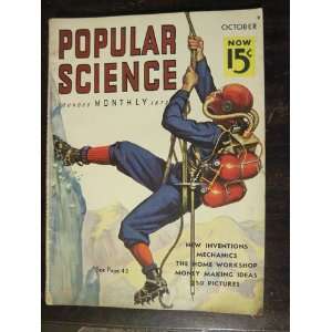    POPULAR SCIENCE MAGAZINE OCTOBER 1937 RAYMOND J BROWN Books