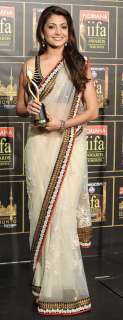 Premium Quality White Net Saree From Anushka Sharma IIFA Award 2011 