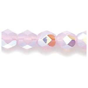   Glass Bead, Light Opal Pink Aurora Borealis, 100 Pack Arts, Crafts