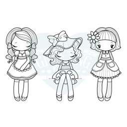 MISS ANYA DRESSY The Greeting Farm Mounted Rubber Stamp  