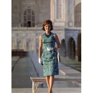  First Lady Jackie Kennedy Standing on the Grounds of the 