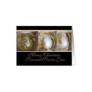  son & son in law Christmas balls in a box Card Health 