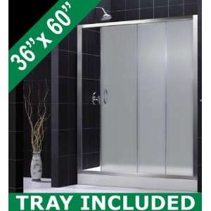  New   DreamLine INFINITY 56 60 Frosted Glass Shower Door 