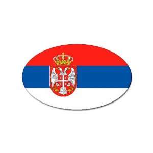  Serbia Flag oval sticker 