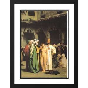Gerome, Jean Leon 28x38 Framed and Double Matted Slave Market  