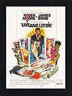 framed live and let die james bond movie poster a4