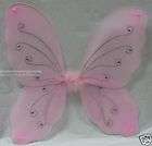 Pink Fairy Butterfly Angel Wings Rhinestones & Glitter For Dress Ups 