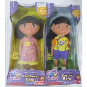    Dora The Explorer Bedtime Dora And Soccer Dora set: Toys & Games