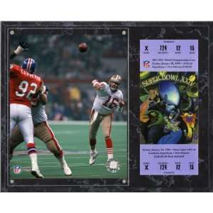   Super Bowl XXIV Joe Montana Plaques with Replica Ticket Sports