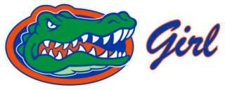 Florida Gators GATOR GIRL decal sticker #1 UF Gatorhead  