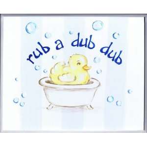  The Kids Room Rub A Dub Dub with Ducky Rectangle Wall 