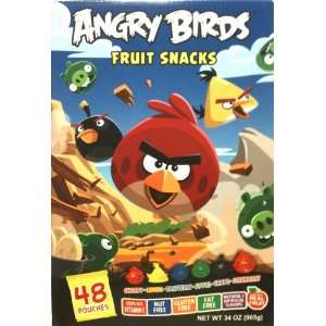 Angry Birds Fruit Snacks 48 Pouches Net Wt 34oz  Grocery 