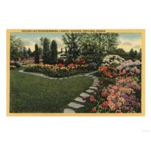  Portland, Oregon   Azaleas & Rhododendrons Giclee Poster 