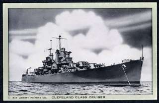 CLEVELAND CLASS CRUISER WWII US NAVY MILITARY SHIP~ORIGINAL 1945 