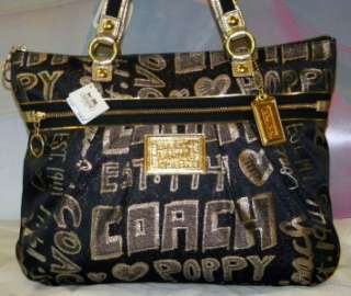  STORYPATCH Glam Tote Bag Lurex BLACK/GOLD 15301 Graffiti Auth  