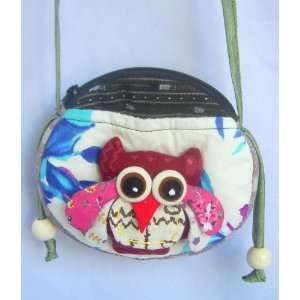  Thai Handmade Circle Owl Bag#size S 01