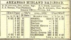 Arkansas Railroad Maps, Time Table Schedules, Road Maps 1860 1934 on 