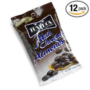 Tuxedos Milk Chocolate Almonds, 5 Ounce Bags (Pack of 12):  