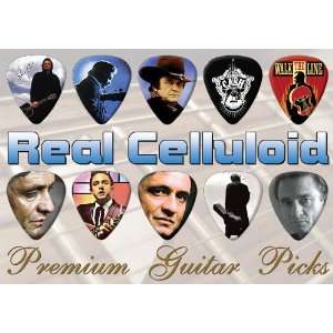  Johnny Cash Premium Guitar Picks X 10 (0): Musical 