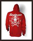   Snap on Hoodie Snap on Tools shirt Garage Skull Wrenches RED HOODIE