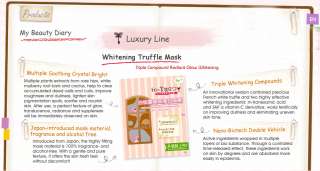 My beauty diary white truffle facial mask 4pcs New arr.  