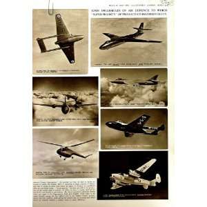  1952 HELICOPTER TURBOJET AIRCRAFT VAMPIRE HERCULES