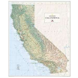   RE01020372 Map Of California Wall Map   Tubed