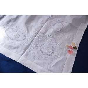  Elegant White Hand JIMO embroidery Bedding sheet set: Home 