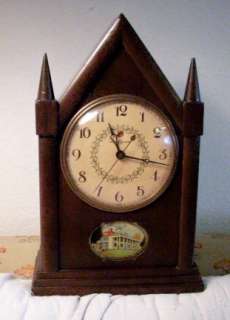 Vintage Mahogany Steeple Clock, General Electric #4H90 c.1941, Nice 