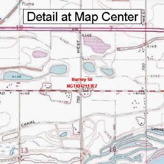 USGS Topographic Quadrangle Map   Burley SE, Idaho (Folded/Waterproof 
