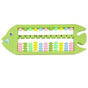   Cartoon Fish Shape Abacus Counting Soroban Moss Green for Child Baby