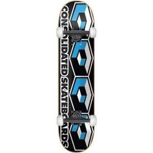   Complete Skateboard   7.62 Blue w/Mini Logo Wheels: Sports & Outdoors