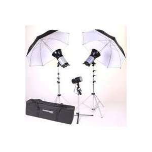 Flashpoint 3 Light Strobe Outfit with Stands, 40 umbrellas,Large 