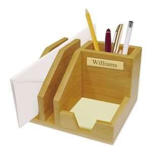  Bamboo Desktop Letter Organizer