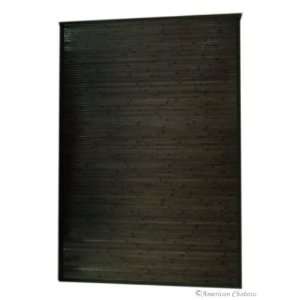   70 Chocolate Brown Slat Bamboo Rug Mat with Backing: Home & Kitchen