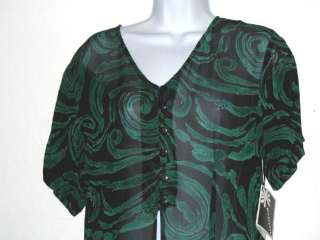 Phool~Astral Hunter Green/Black Duster Cover~M~NWT~NR  