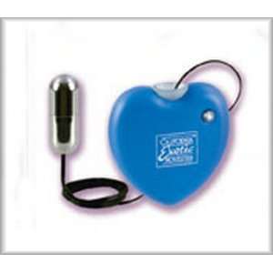  Heart Shaped Blue Massager With Retractable Mini Bullet 