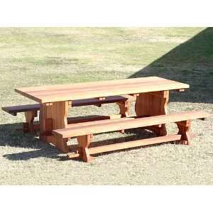    Forever Redwood 7 Ft Trestle Bench Alone